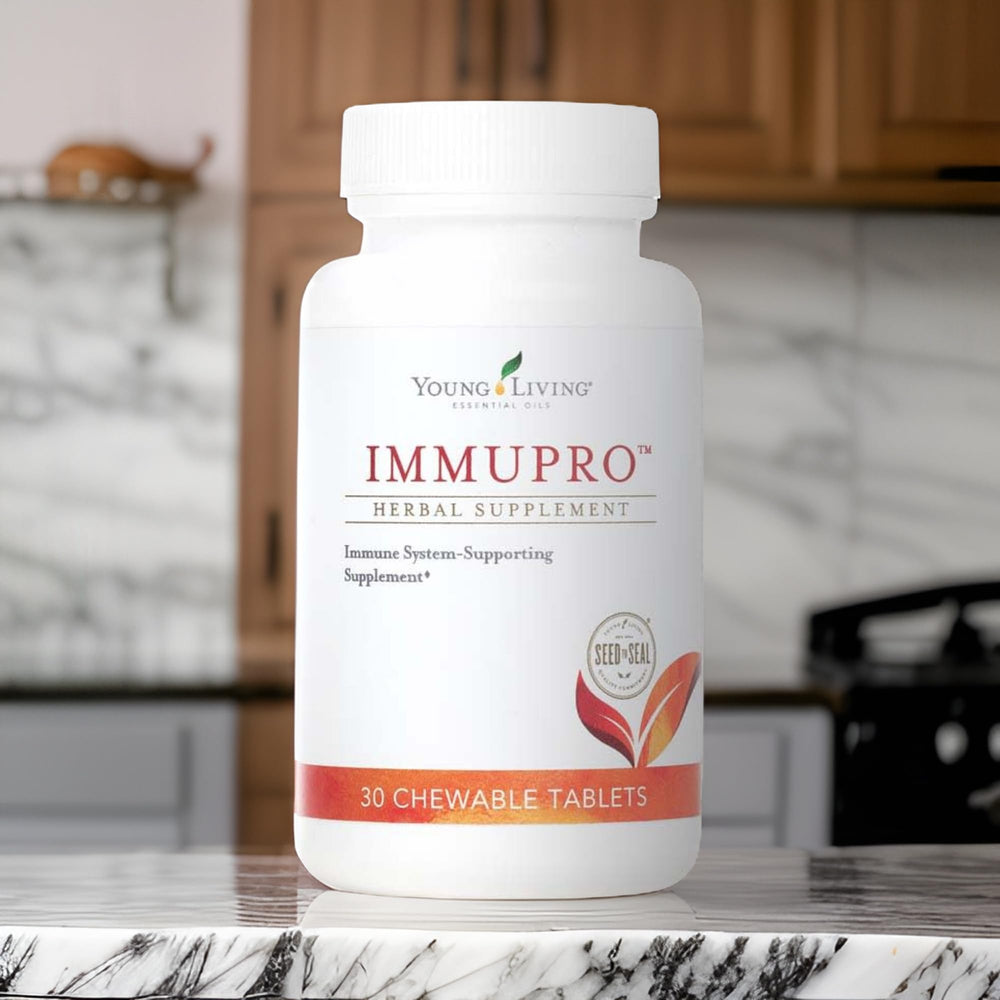 ImmuPro chewable tablet closeup highlighting a portable daily-use option.