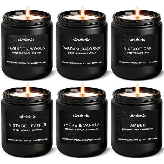 Inayou Lavender Forest candle for men with calming floral notes.
