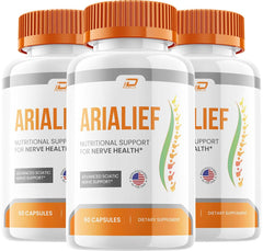 Indelo Arialief capsules bottle pour, ideal for easy daily use.