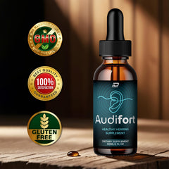 Audifort Pro Liquid Drops bottle with convenient dosing.