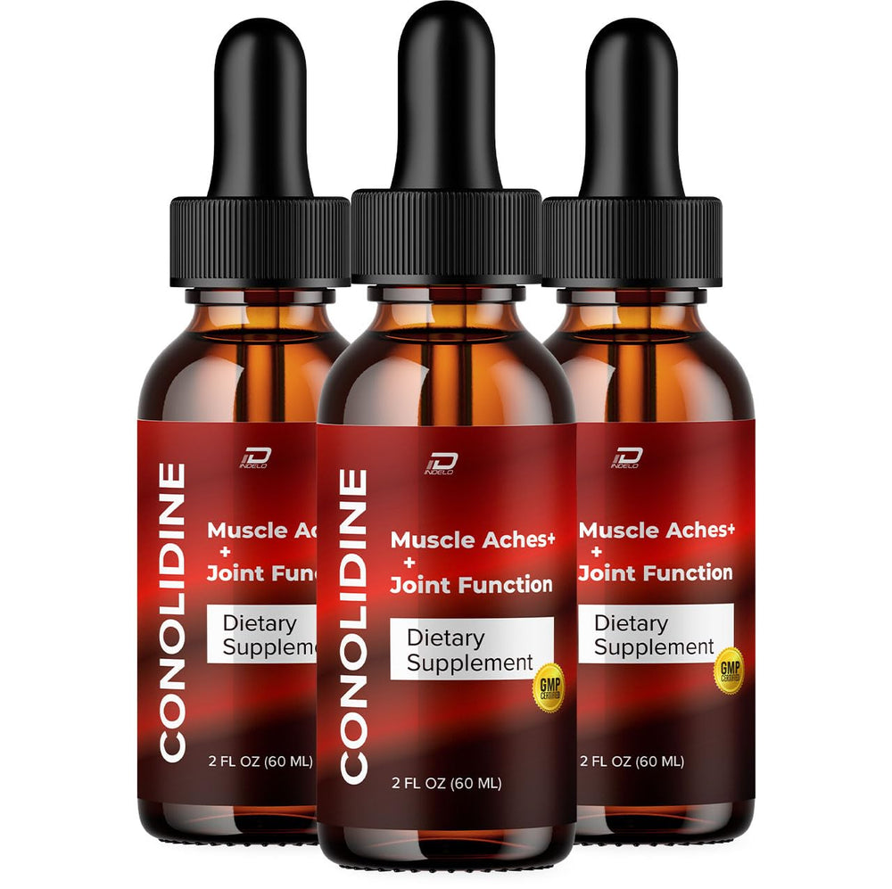 Indelo Conolidine Liquid Drops bottle with dropper for easy daily use.