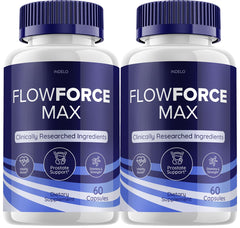Indelo FlowForce Max bottle showcases a natural energy blend for daily stamina