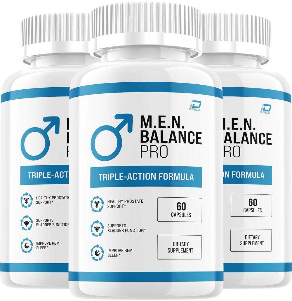 Indelo M.E.N Balance Pro bottle front view for daily wellness support