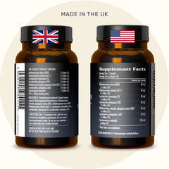 Inessa Advanced Biotic Complex capsules on white background highlighting vegan probiotic formula for gut balance.