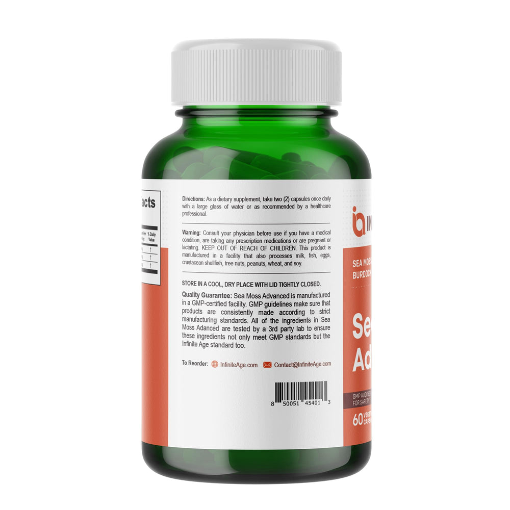 Infinite Age certificate of analysis confirms purity and ingredients.