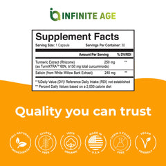 INFINITE AGE Infinite Relief label underscores daily-use potential