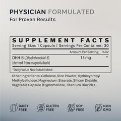 InfiniWell DHH-B Max label detail emphasizing 15 mg potency.