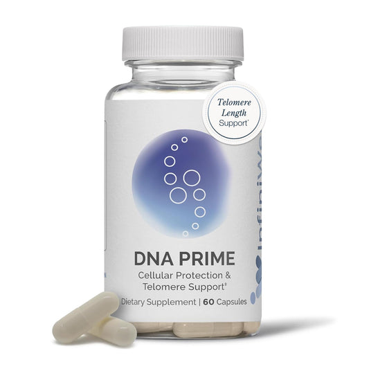 InfiniWell DNA Prime bottle promotes daily cellular support and vitality.