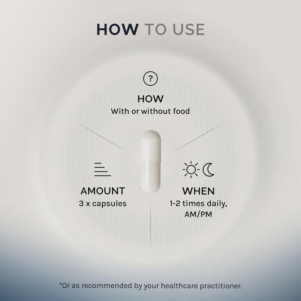 InfiniWell Enhance label close-up, emphasizing mitochondrial health and cellular renewal potential.