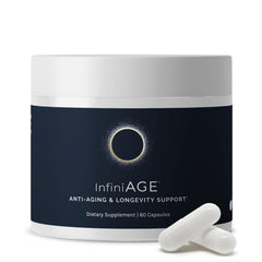 InfiniWell InfiniAge bottle front view for daily longevity support