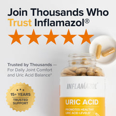 Inflamazol Uric Acid Cleanse ingredients bowl showcasing the complete formula