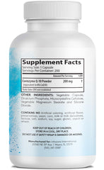 Infusions International CoQ10 label front shows vegan gluten-free non-GMO attributes