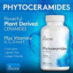 Packaging box for Infusions International Phytoceramides communicates GMP compliance.