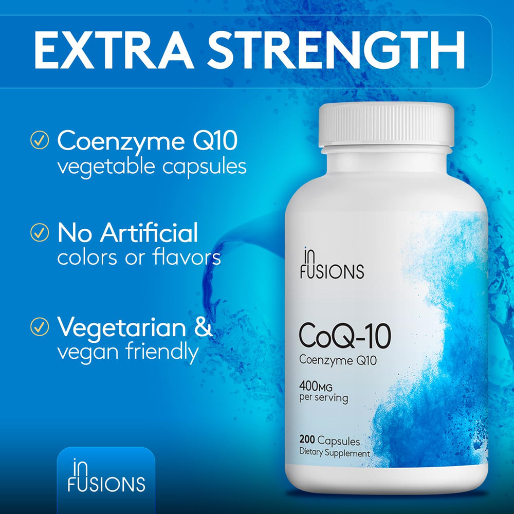 Kitchen counter scene with Infusions Pure CoQ10 for routine wellness