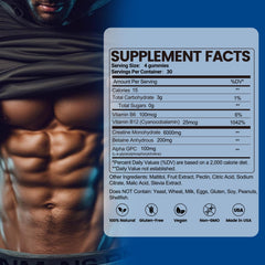inGreens Creatine Monohydrate Gummies bottle back detailing per-serving information for consistency.
