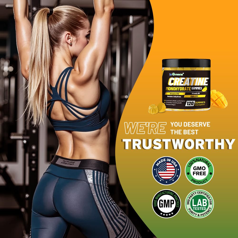 inGreens Creatine Monohydrate Gummies berry flavor for tasty supplementation