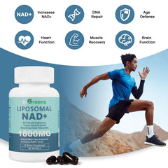 inGreens Liposomal NAD+ packaging label communicates USA made quality