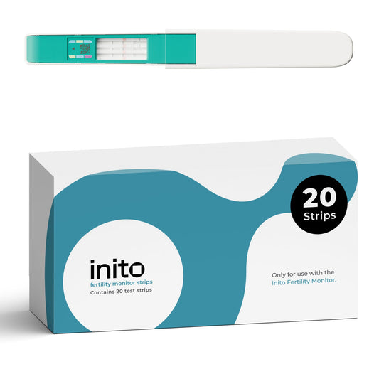Inito Fertility Monitor dual LH strips; 20-pack refills for app-based tracking.