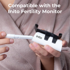 Inito monitor with smartphone setup showing quick, convenient results.