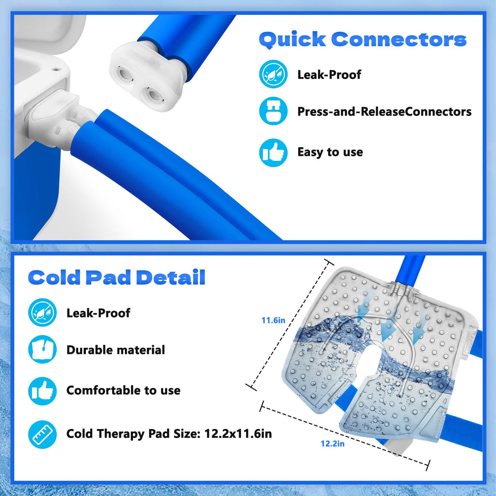 Inmoredo knee ice machine capacity 7.5 quarts supports extended cooling sessions