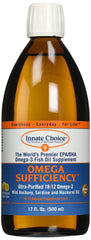 Innate Choice Omega Sufficiency Lemon bottle on shelf for easy daily use.