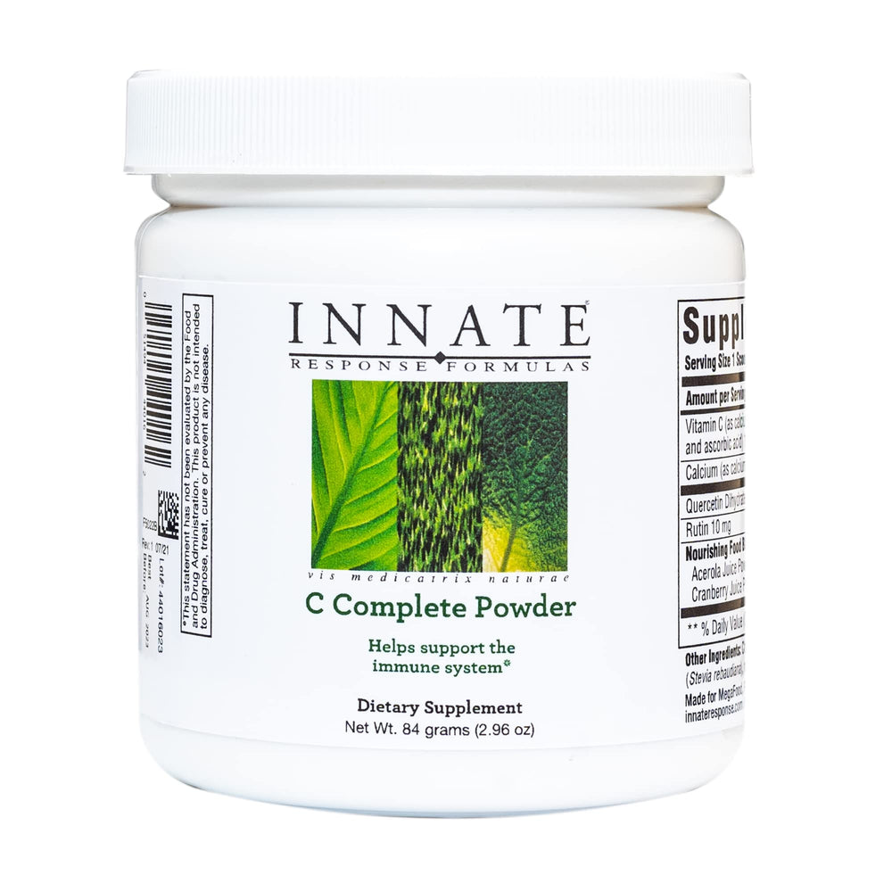 Innate Response Formulas C Complete Powder front label showing product name and vitamin content for daily immune support