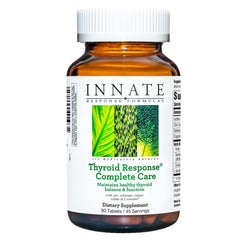 Innate Response Formulas Thyroid Complete Care bottle label emphasizes natural wellness support for daily balance