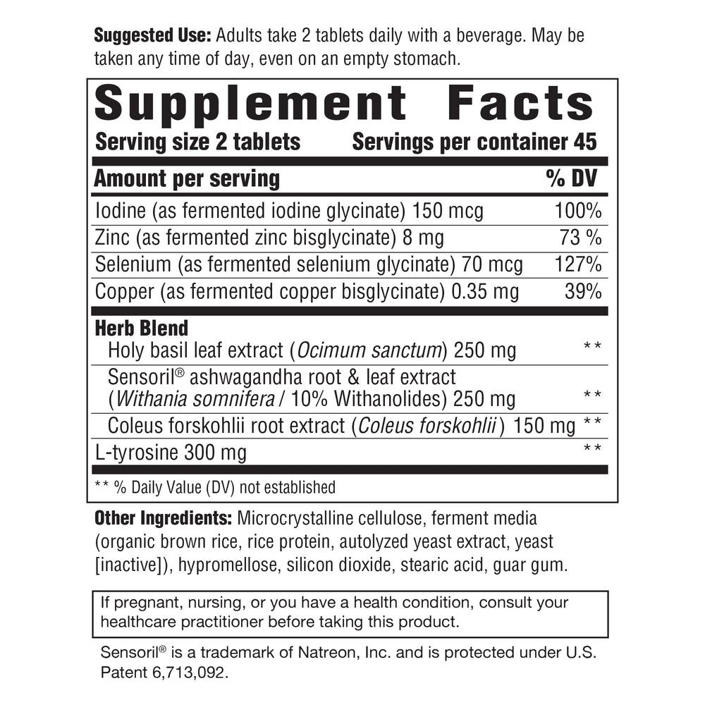 Innate Response Thyroid Complete Care tablets close-up showcasing easy, daily dosing for busy lifestyles