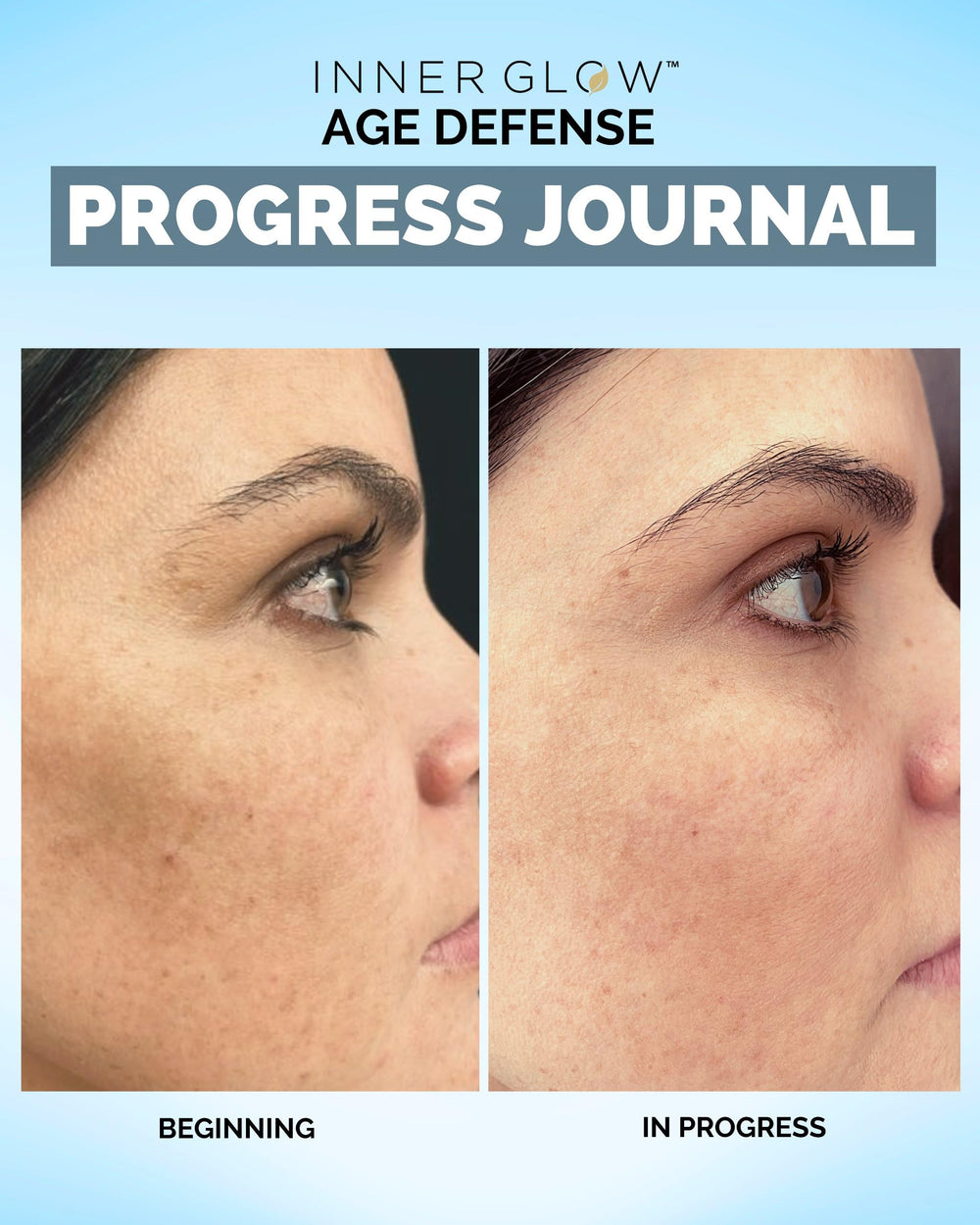 Inner Glow Age Defense pycnogenol and antioxidant-rich profile close-up.