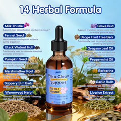 INNIOXV Parasite Cleanse graduated dropper showing precise 2 mL servings