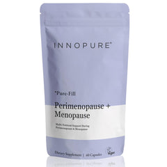 INNOPURE Perimenopause capsules featuring red clover for hormonal balance.