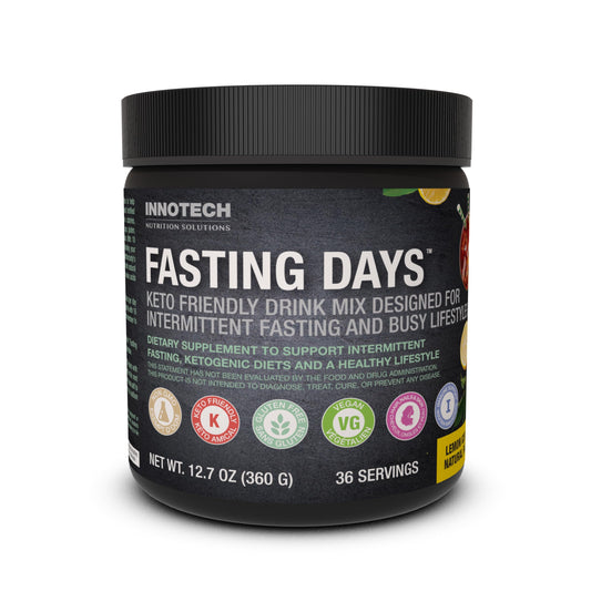 Innotech Nutrition Solutions Fasting Days Lemon Tea front pack for convenient fasting support.
