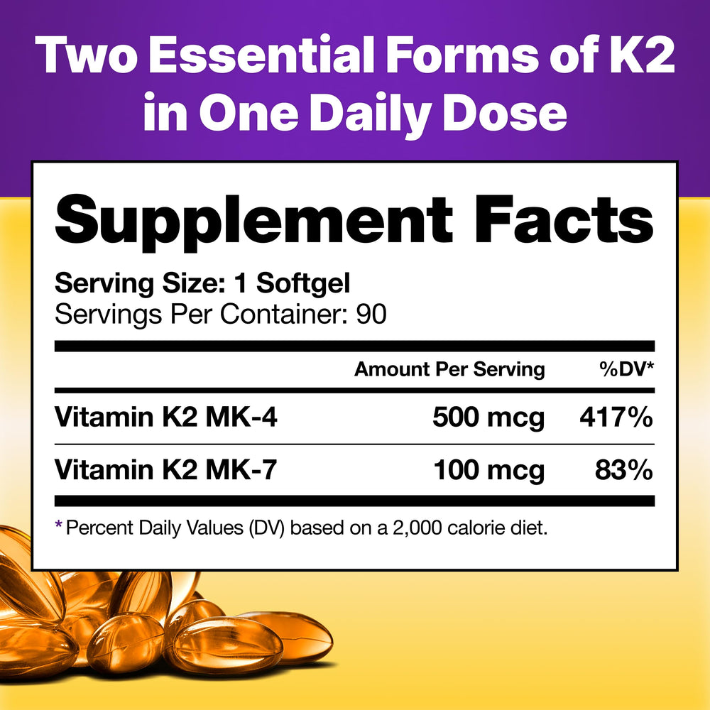 InnovixLabs bottle label highlighting gluten-free and soy-free K2