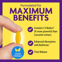 InnovixLabs time-release tablets pack showing hours of steady curcuminoid release.