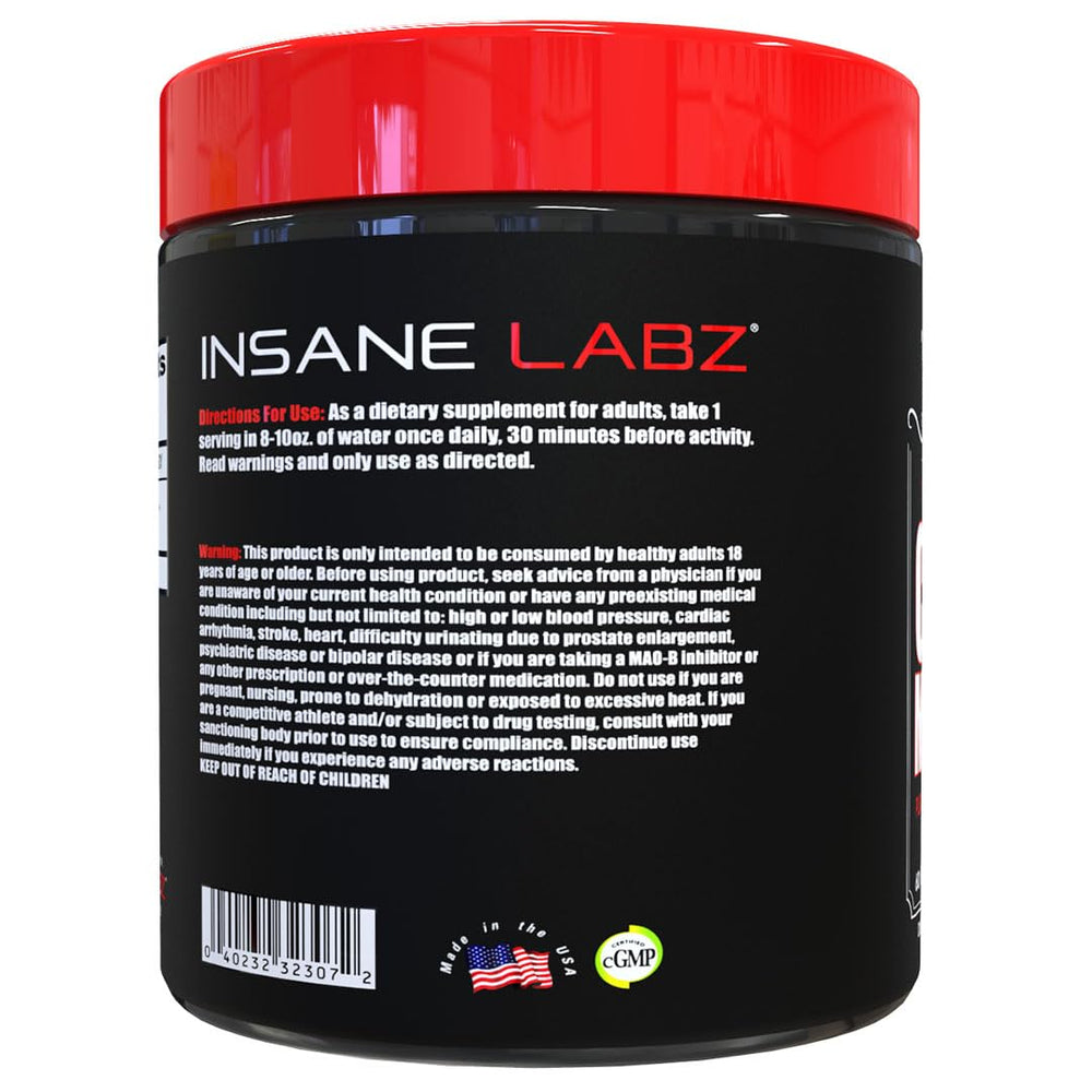 Insane Labz Creatine Monohydrate powder labeled for pre-workout use