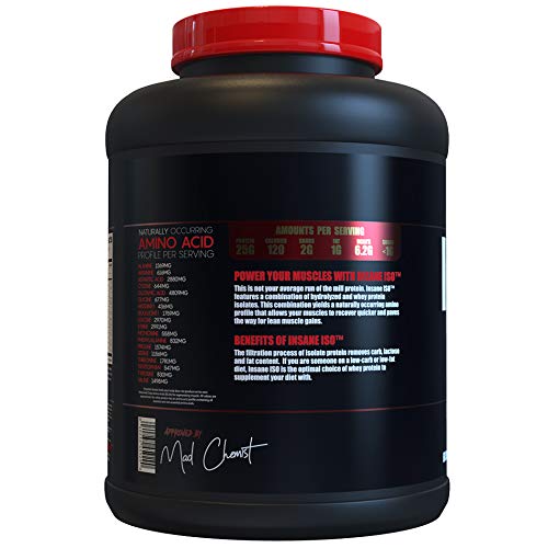 Insane Labz Insane ISO whey mixing glass demonstrates smooth shake compatibility.