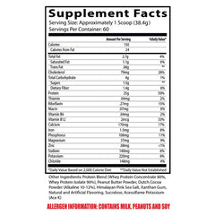 Chocolate Peanut Butter flavor label on Insane Whey container.