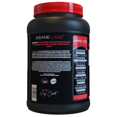 Insane Labz Insane Whey Cookies-and-Cream powder close-up for tasty protein