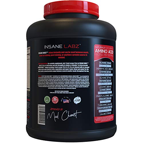 Creamy Insane Whey shake poured into a glass after training.