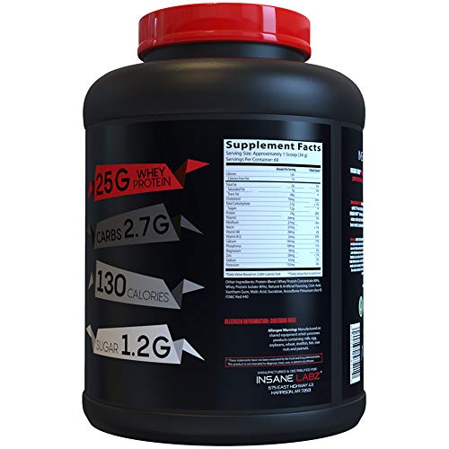 Insane Labz Insane Whey Strawberries & Cream shaker demonstrating smooth mixability.