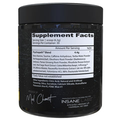 Insane Labz Psychopath serving scoop highlights rapid energy and mental sharpness