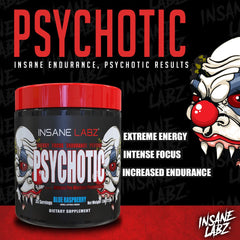 Insane Labz Psychotic beta-alanine visual highlighting endurance support.