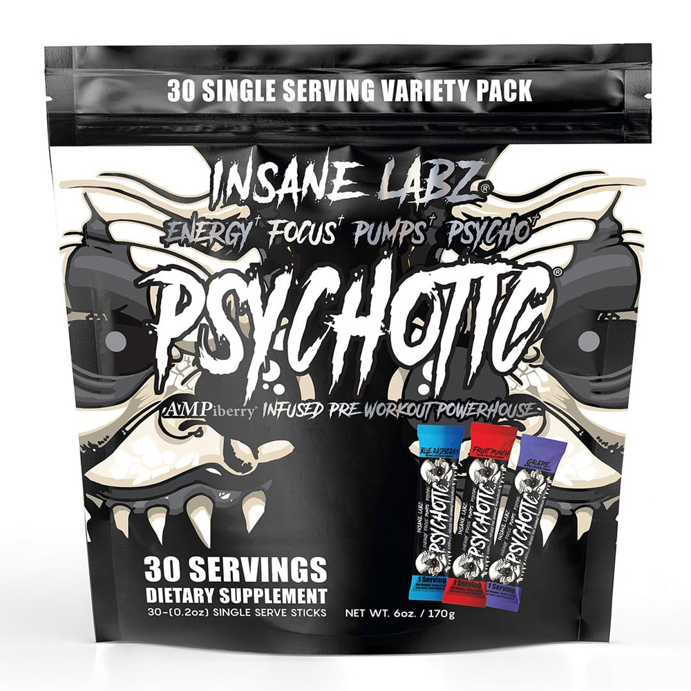 Insane Labz Psychotic Black tub front showing bold branding and label