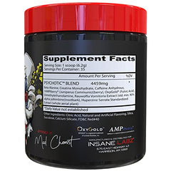 Insane Labz Psychotic tub front displays fruit punch flavor.