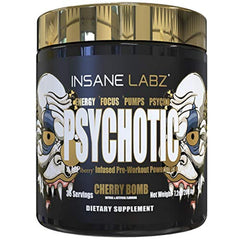 Insane Labz Psychotic Gold bottle ready for a high-stimulant pre-workout session