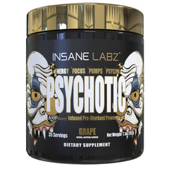 Insane Labz Psychotic Gold bottle ready for intense training sessions