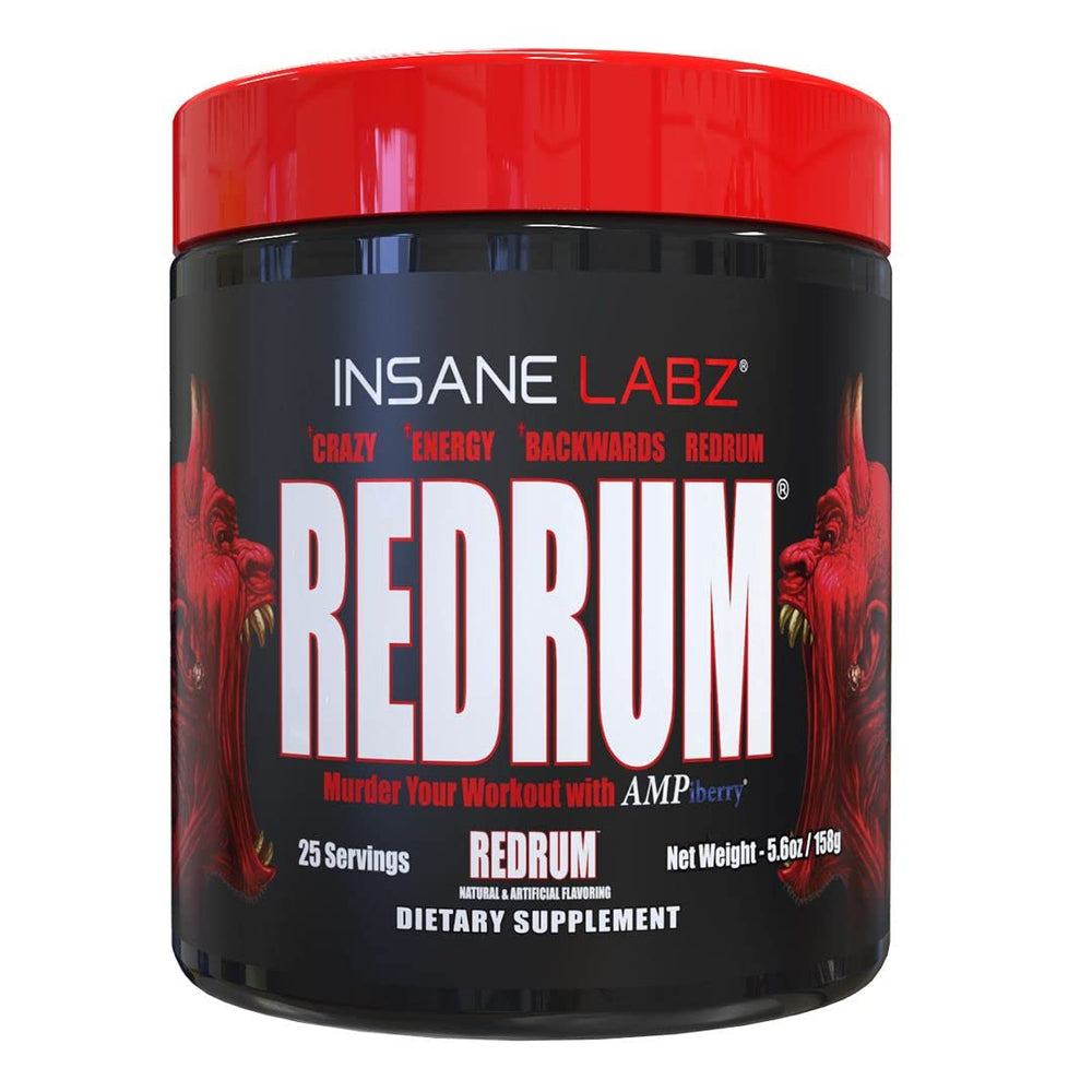 Insane Labz Redrum bottle pours for a clean energy boost during workouts.