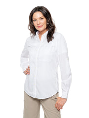 Insect Shield Elements Lite shirt hidden button-down collar silhouette.