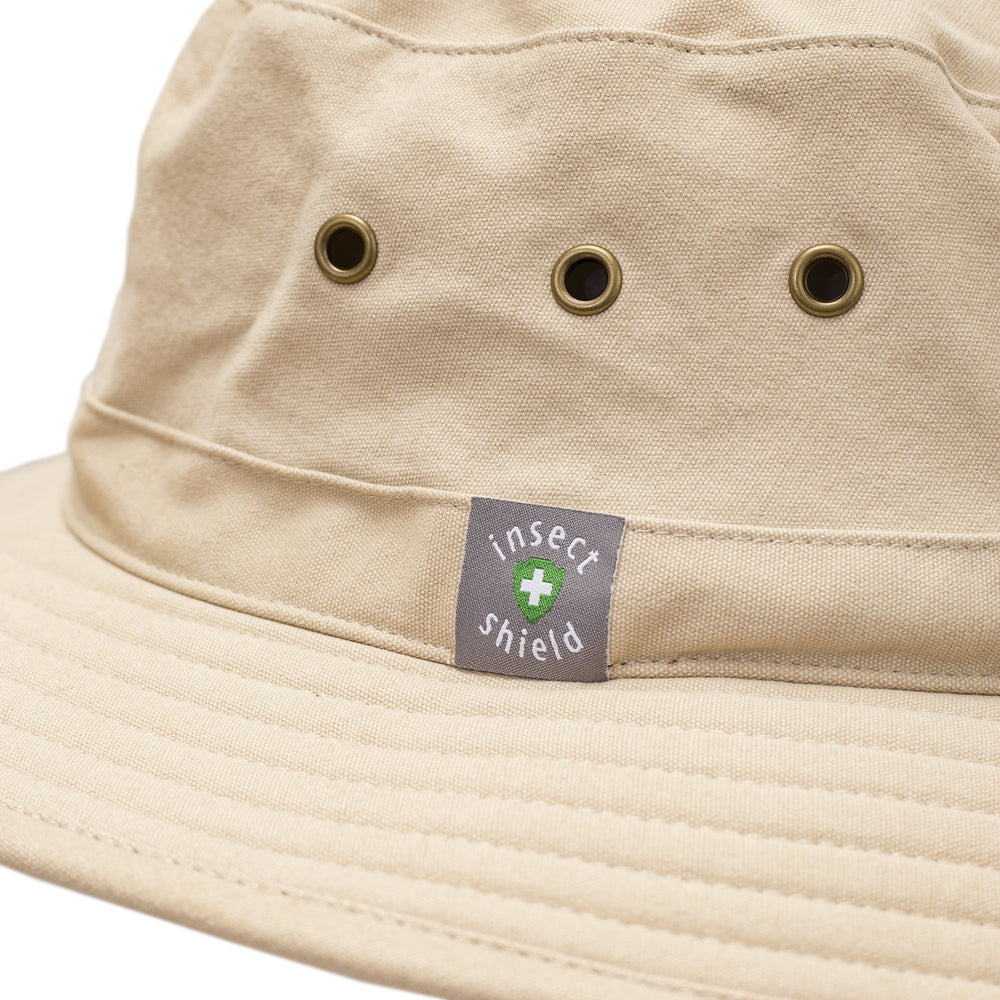 Insect Shield hat cotton canvas close-up showing durable breathable fabric