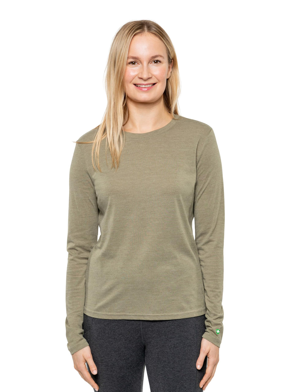 Insect Shield Women's Tri-Blend Long Sleeve T-Shirt front view with lightweight insect protection